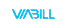Wabill logo i blå på sort baggrund