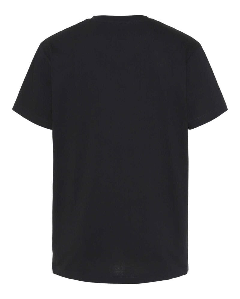 Sort T-shirt, set bagfra.