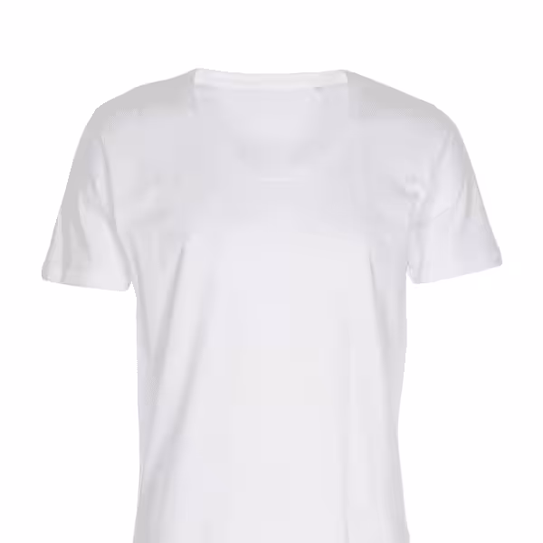 Basic T-shirt Deep Cut Hvid