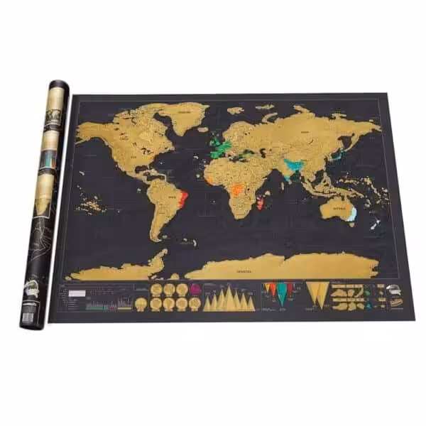 Scratch Map Skrabe Verdenskort Premium