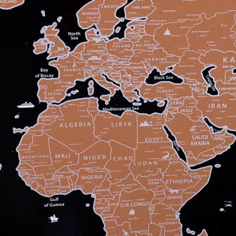 Kort over Europa, Mellemøsten og Nordafrika
