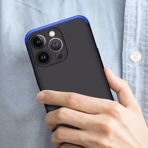 Iphone 13 Pro Max 360 Beskyttelsescover Sort/blå